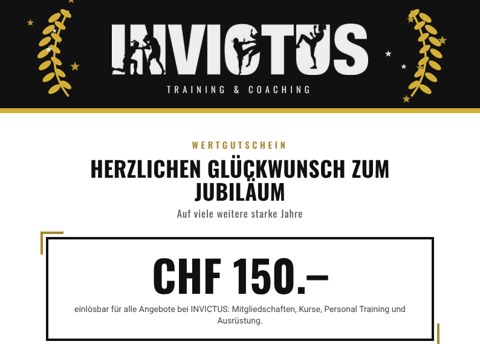 Gutschein-Design Jubiläum